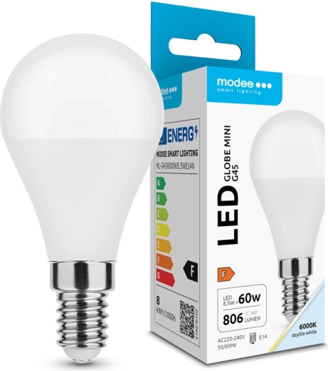 Modee LED Bulb Globe Mini G45 8.5 W E14 806 lm cool white