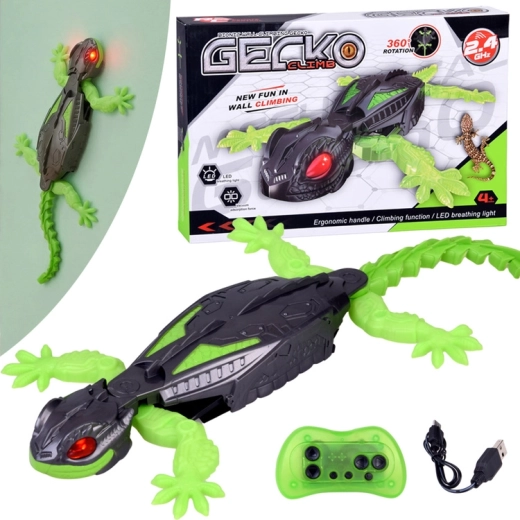 RC gecko remote-controlled with wall climbing and floor driving
