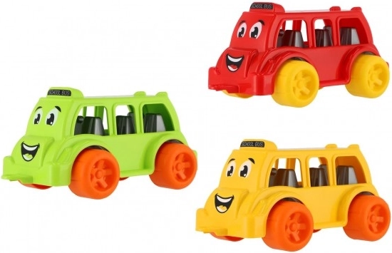 Plastist koolibuss kõige pisematele 26 cm – vabakäik, 3 värvi