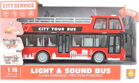 Red Battery-Powered Double-Decker Sightseeing Bus