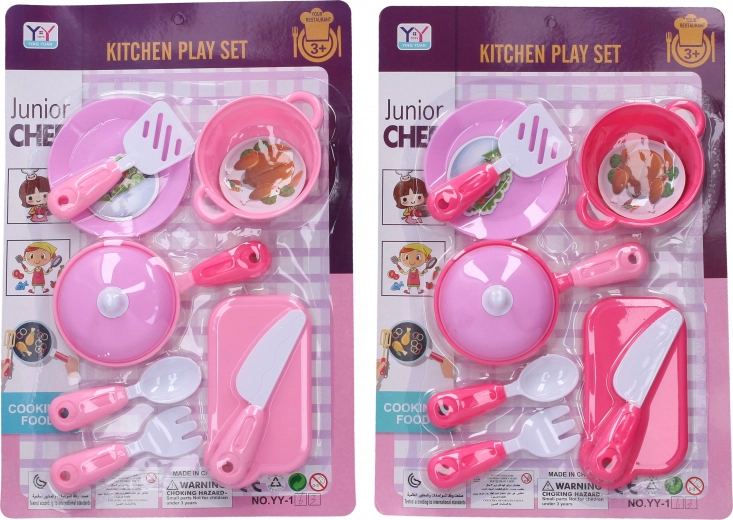 Pink dish set for children