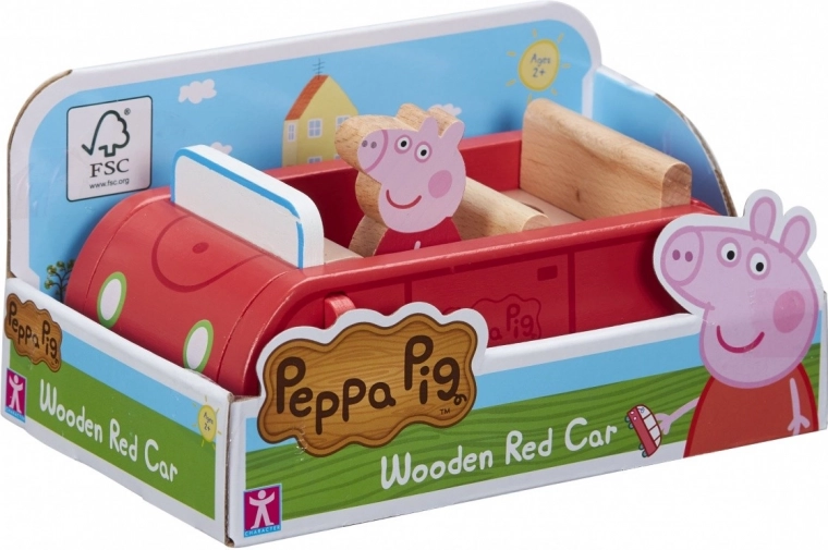 Põrsas Peppa puidust auto