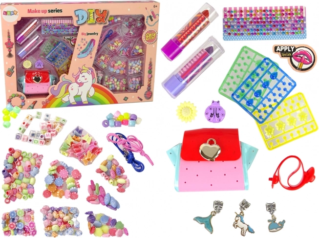 Colorful Makeup and Jewelry Set