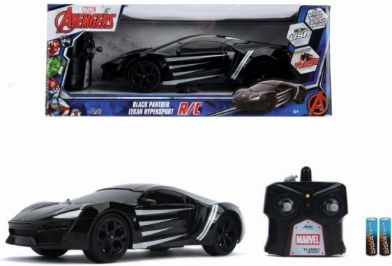 RC-auto MARVEL Black Panther Lykan 1:16 USB-laadimisega
