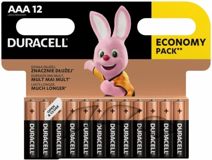Alusleelised patareid AAA DURACELL Basic, 12 tk