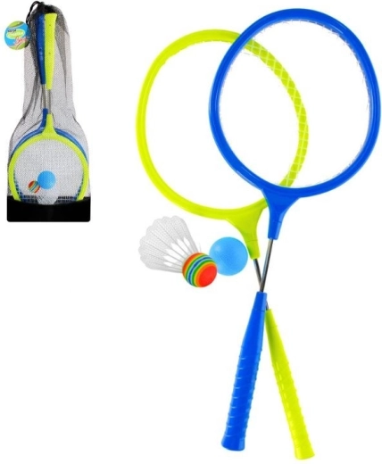 Badminton set with metal rackets