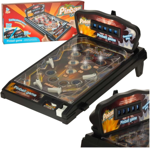 Must Pinballi Flipper Mäng Vaimustavate Tulede ja Helidega