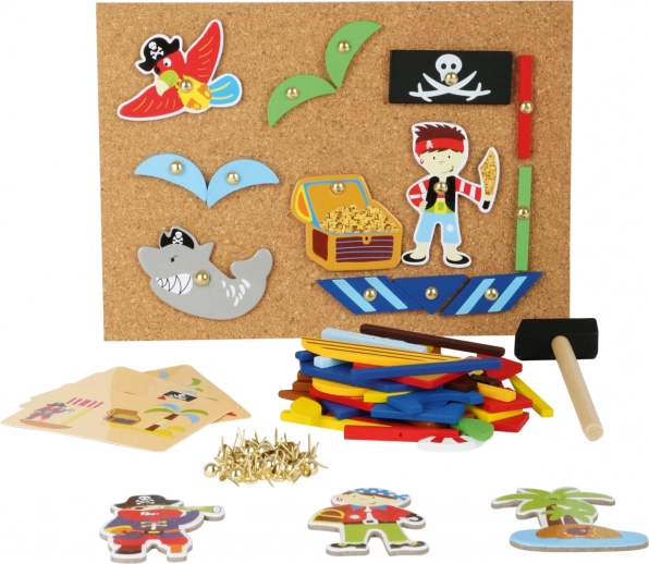 Puidust loovmäng Piraadid – haamerdamiskomplekt small foot
