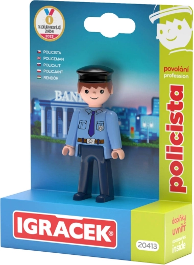 Efko Igráček politseinik – ametiteema komplekt: figuur tarvikutega