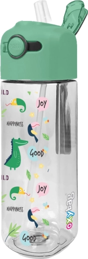 Laste joogipudel OXY SMiLE 450 ml Dino kõrrega