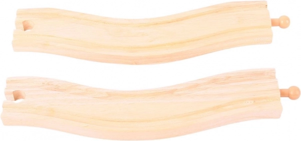Bigjigs Rail kaarjad rööpad 22 cm - 2 tk