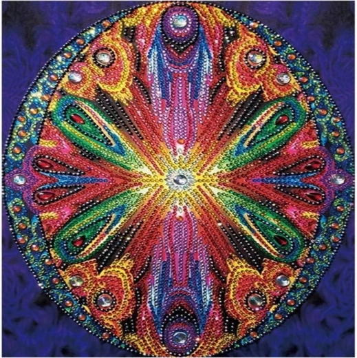 7D teemantmaalimine mandala ring 30 × 30 cm