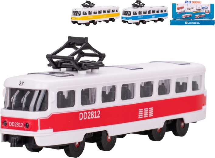 Kids' pull-back tram 17 cm
