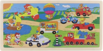 Wooden Transportation Puzzle 96 Pieces
