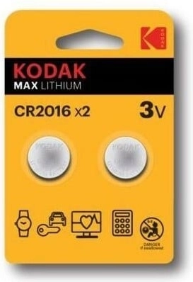 Kodak liitium-nööppatareid CR2016 3 V, 2 tk