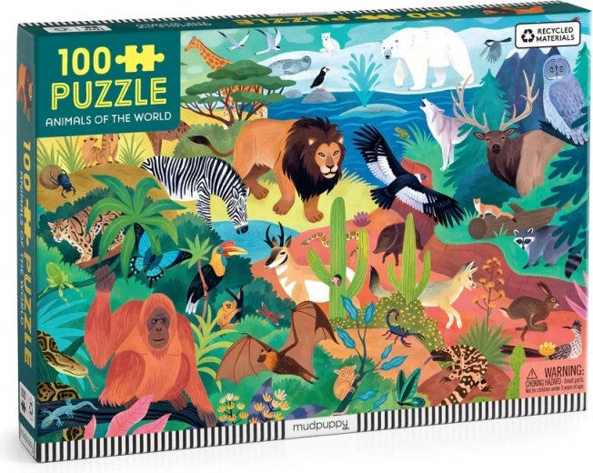 Mudpuppy Puzzle Animals of the World 100 Pieces