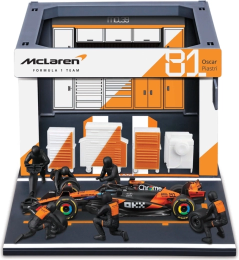 Bburago Formula Racing F1 pit pass komplekt McLaren MCL39 2025 Oscar Piastri 1:43