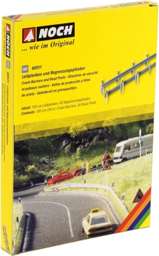 Noch guardrails with delineator posts 100 cm (H0)