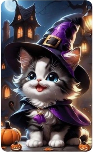 Teemantmosaiik - Halloween'i kassipoeg