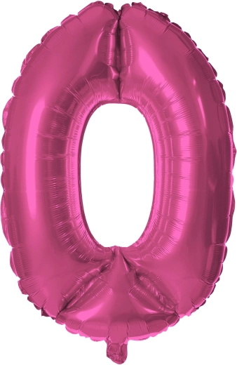 Foil Balloon Number 0 30 cm Pink TORO