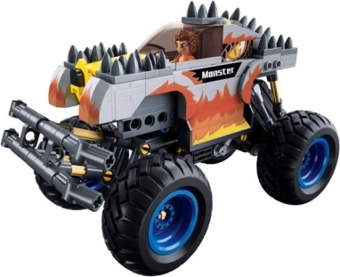 SLUBAN Power Bricks pull-back off-road truck Silver Firebolt (267 pieces)