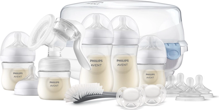 Philips Avent Natural Response breastfeeding set with manual pump and microwave sterilizer