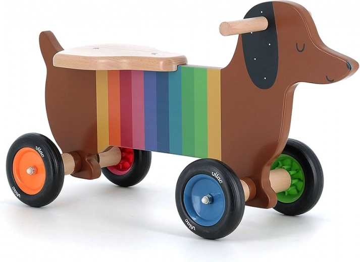 Vilac Wooden Push Scooter Colorful Dog