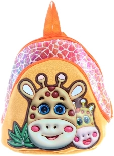 Kids' 3D Backpack Giraffe, Orange