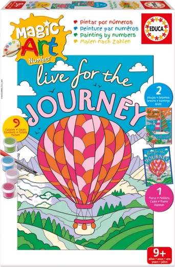 Educa paint by numbers – ship and hot air balloon
