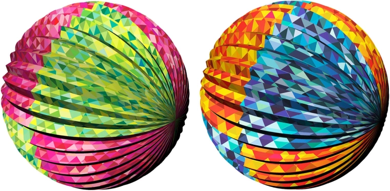 Paberist lampion MY PARTY 25 cm – värviline kokkupandav dekoratsioon