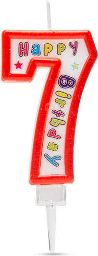 Number 7 Birthday Candle