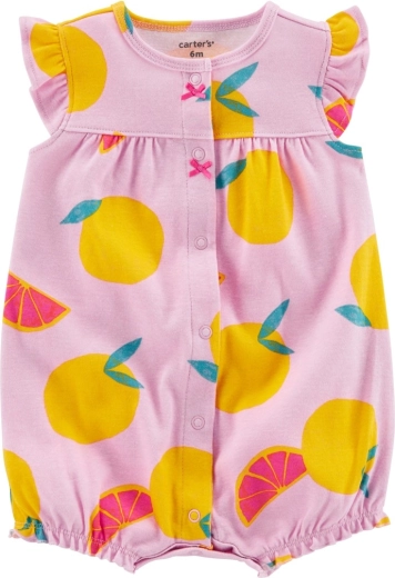 Carter's summer romper with short sleeves Purple Lemon, girls', size 56