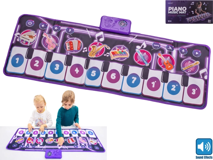 Fabric Play Piano with Sound (10 keys, 8 instruments) - 1 piece