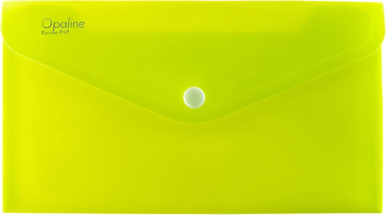 DL Opaline Snap Button Document Wallet, Lime Green (Pack of 5)
