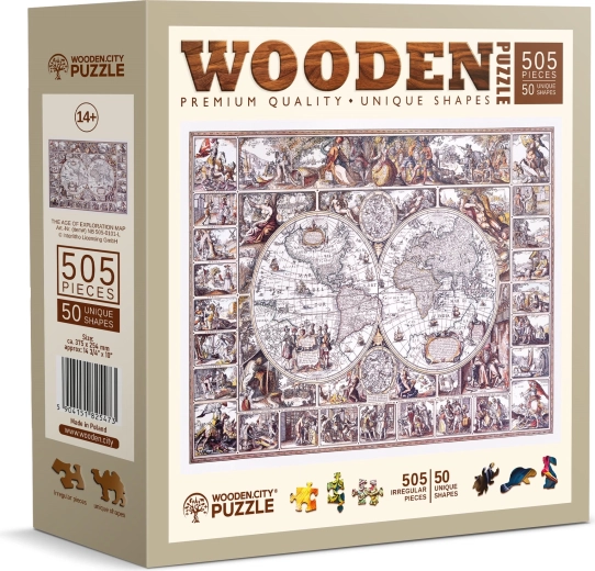 Puidust pusle WOODEN CITY Avastuste ajastu kaart 505 tükki