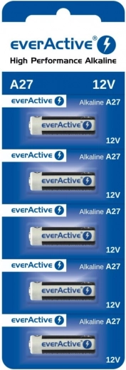 Aluselised patareid 27A 12V, blister 5 tk everActive