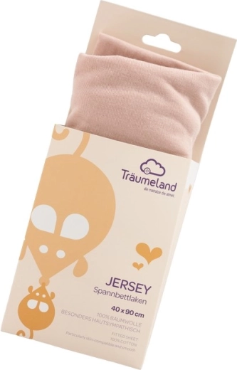 Träumeland jersey fitted sheet 40 × 90 cm rose smoke
