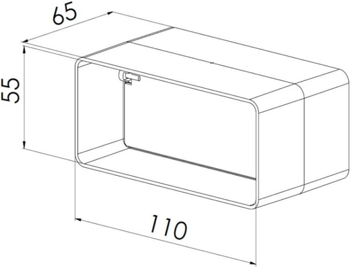 Kompaktne lahendus 110 × 55 mm torustikule