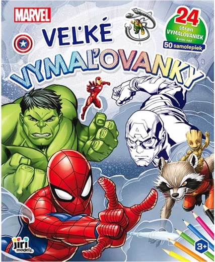 Large Marvel coloring book with stickers