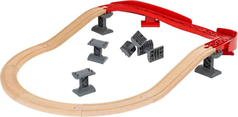 Multi-level track with bridge and supports