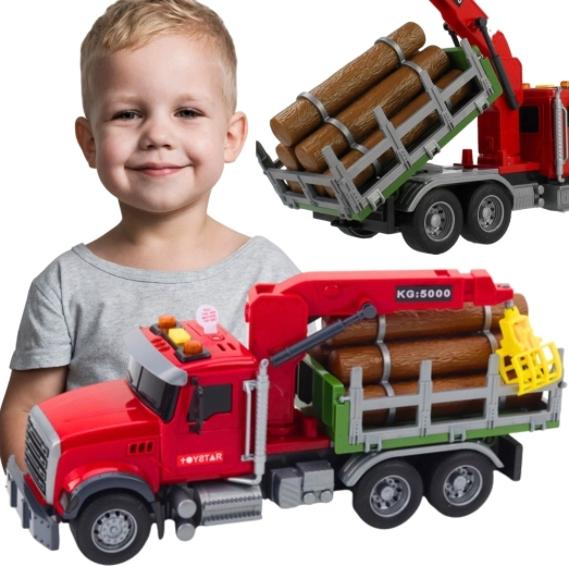 Woopie Log Truck with Rotating Crane, Lights and Sounds