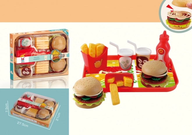 Laste hamburgeri mängukomplekt