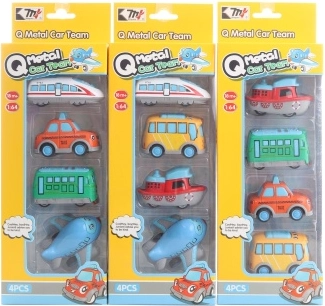 Set of Metal Vehicles for Children