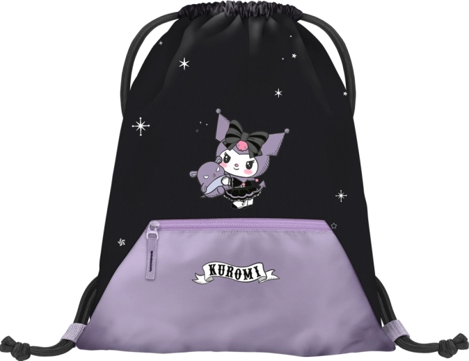 Baagl drawstring bag with zip pocket Kuromi Fortune Dream GRS