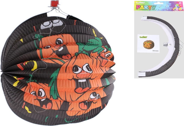 Kõrvitsa kujuline paberlatern 25 cm