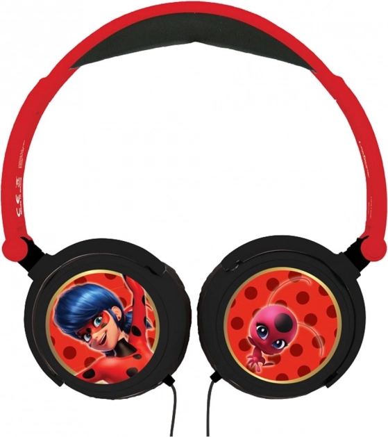 Kids’ foldable wired headphones Miraculous: Ladybug & Cat Noir (85 dB, 3.5 mm jack)