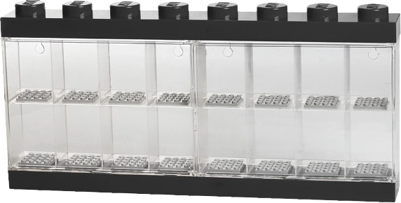 Kollektsionääride vitriin 16 LEGO minifiguurile – must