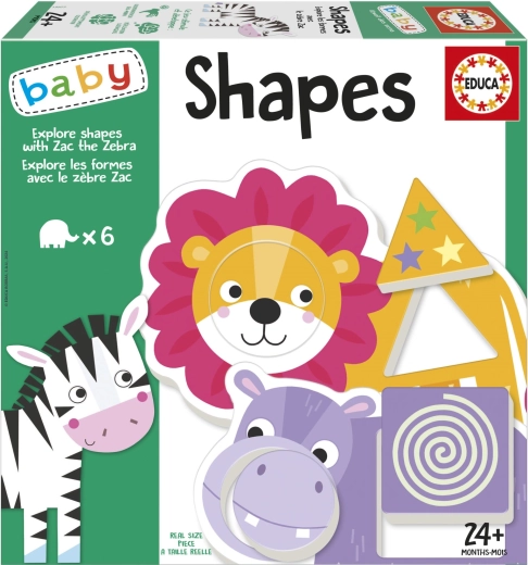 EDUCA Baby Shape Sorter Explore Shapes with Zebra Zak (6 × 2 pieces)