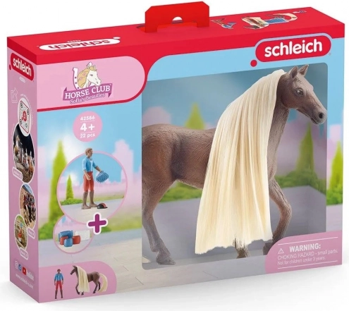 Schleich Horse Club Sofia & Leo with horse Rocky – Starter Mane-Grooming Set