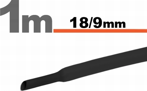 Must kuumkahanev toru 18/9 mm